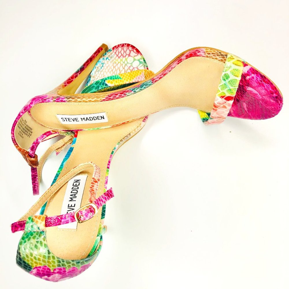 Steve Madden Stecy Floral Dressy Sandals Sz 9.5M